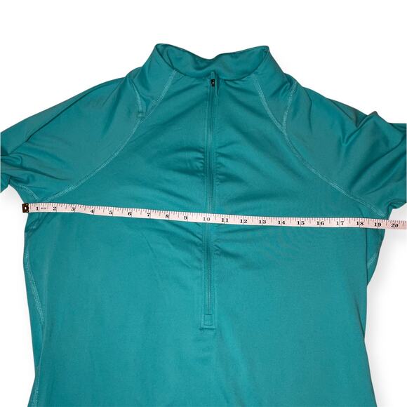 Nike Dri-FIT Element Teal Zip Pullover Top Reflective Swoosh Size Large Running - Picture 5 of 6